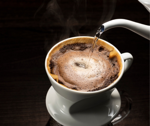 brewing coffee